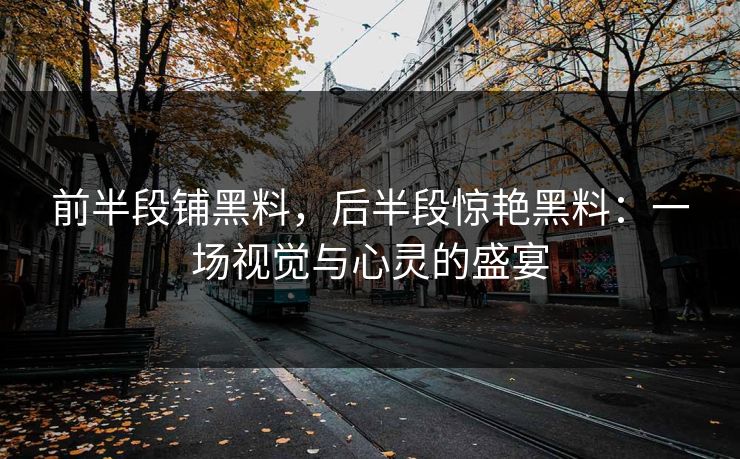 前半段铺黑料，后半段惊艳黑料：一场视觉与心灵的盛宴